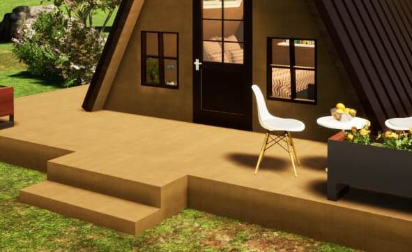 FRP A-Frame Cabin